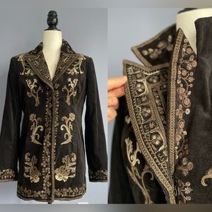 LAST CHANCE OR BEING DONATED!!Beautiful Embroidered Coat - NWOT - S/M